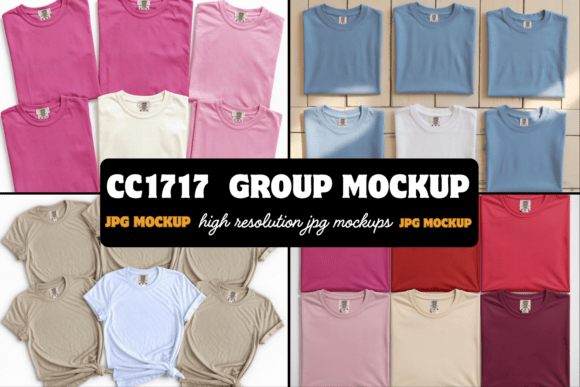 Download Comfort Colors 1717 Group Mockups - Group mockup Collection