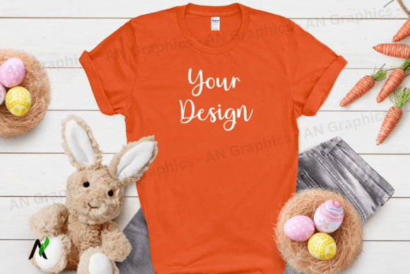 Download Easter Gildan 64000 Unisex Mockup 055 - Premium Resources